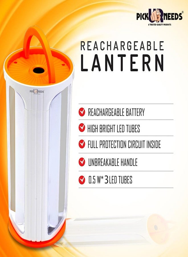 Pick Ur Needs Rechargeable 90W Home Emergency Light 3 Side Tube Floor Lantern Lamp with Hanging Handle - Image 4